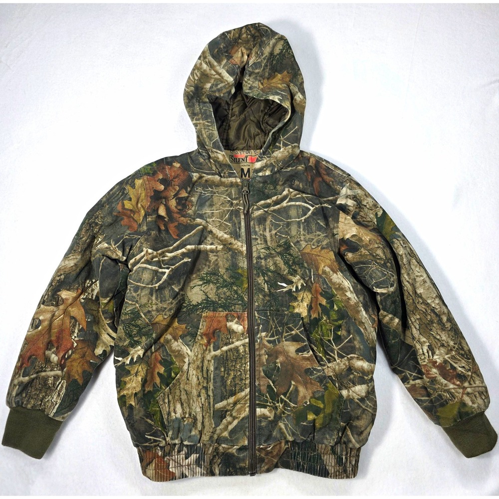 RedHead Silent-Hide Youth M Camouflage Hooded Zip Jacket Insulated Lined Hunting